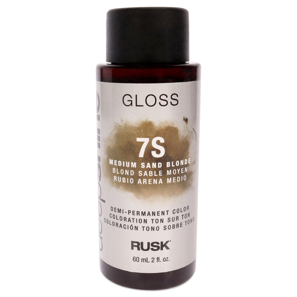 Deepshine Gloss Demi-Permanent Color- 7S Medium Sand Blonde Rusk 2 oz Hair Color